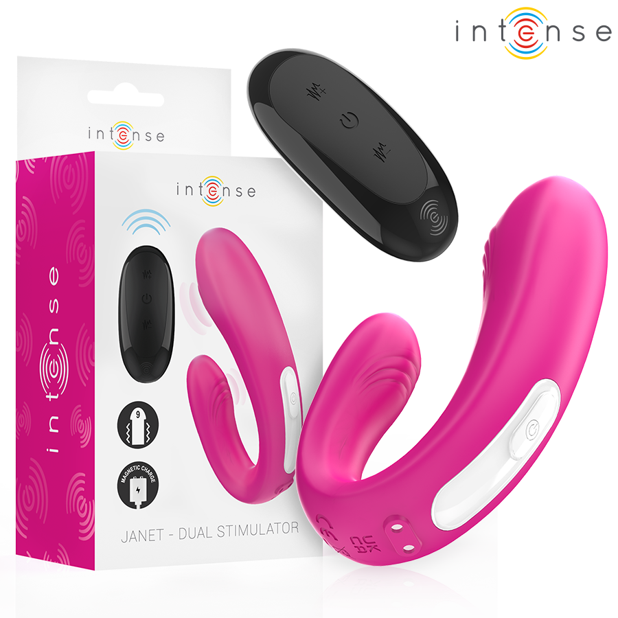 INTENSE Janet U-formad stimulator och vibrator med fjärrkontroll
