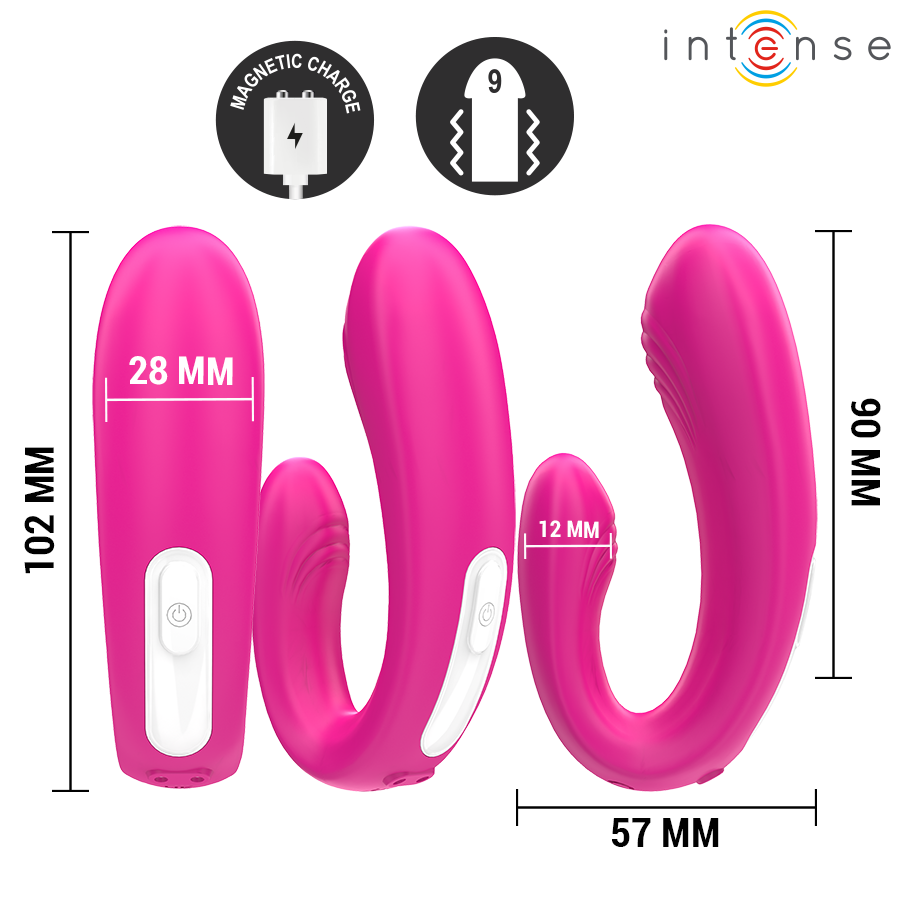 INTENSE Janet U-formad stimulator och vibrator med fjärrkontroll