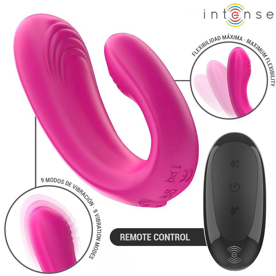 INTENSE Janet U-formad stimulator och vibrator med fjärrkontroll