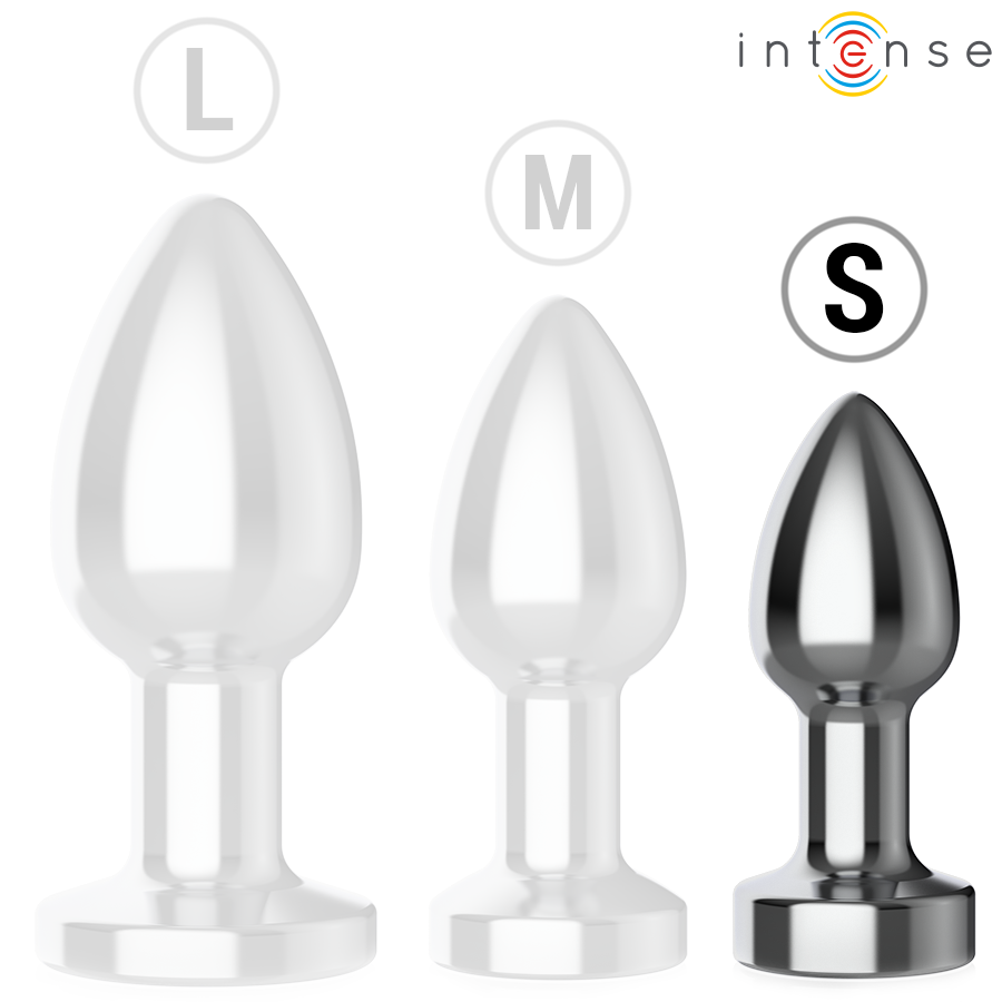 Vibrerande analplugg i metall med fjärrkontroll, storlek S