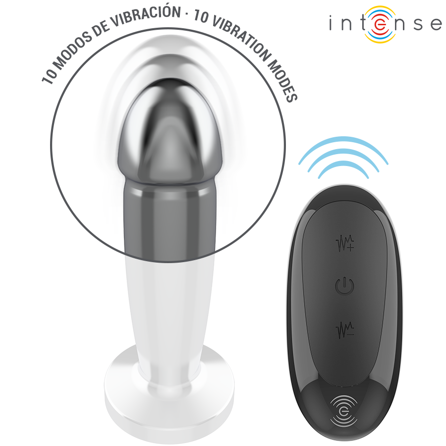 INTENSE analplugg med 10 vibrationer och fjärrkontroll