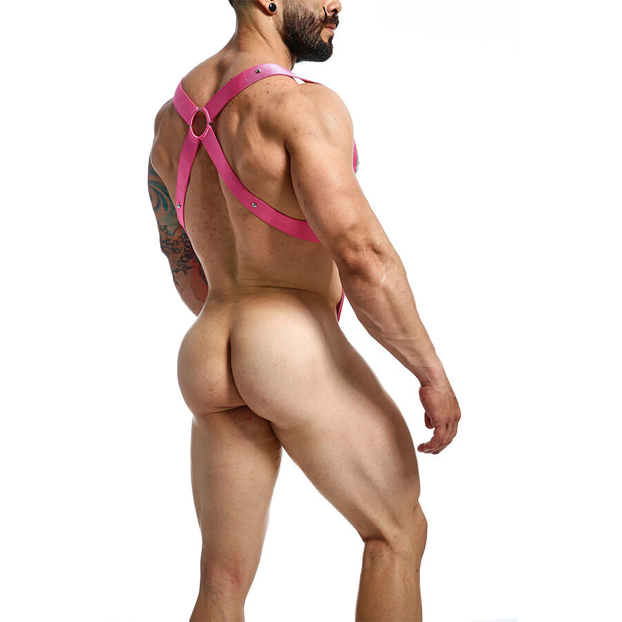 MOB Dngeon Cross Back Harness i rosa