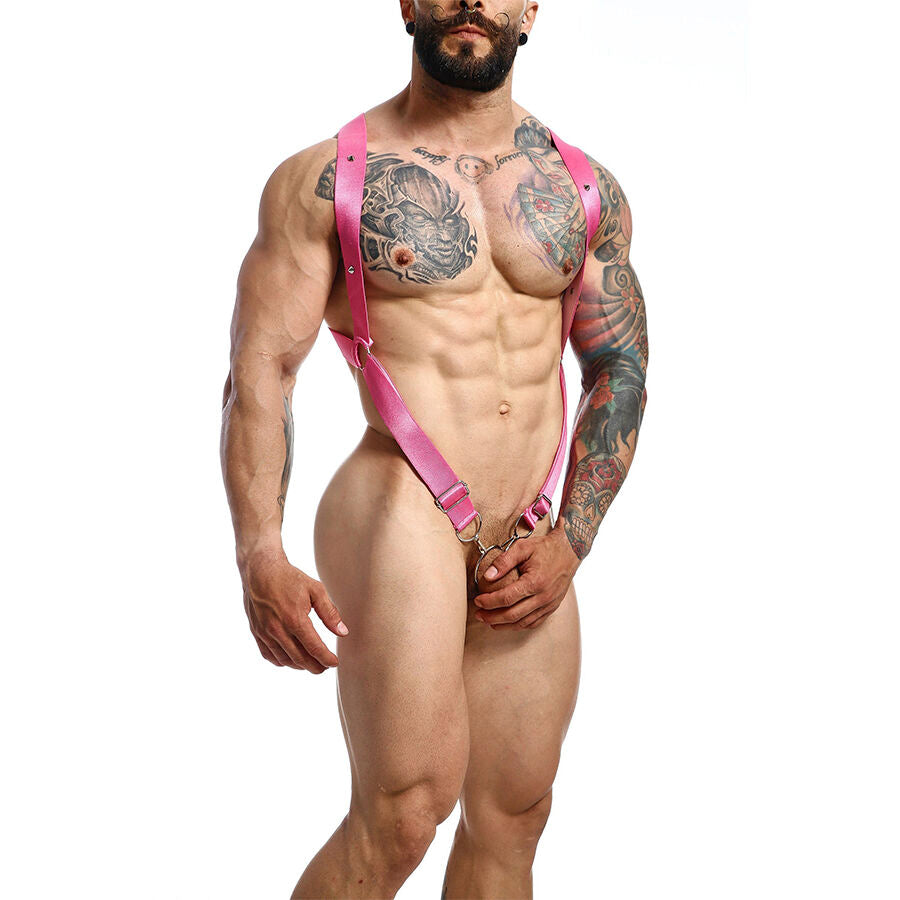 MOB Dngeon Cross Back Harness i rosa