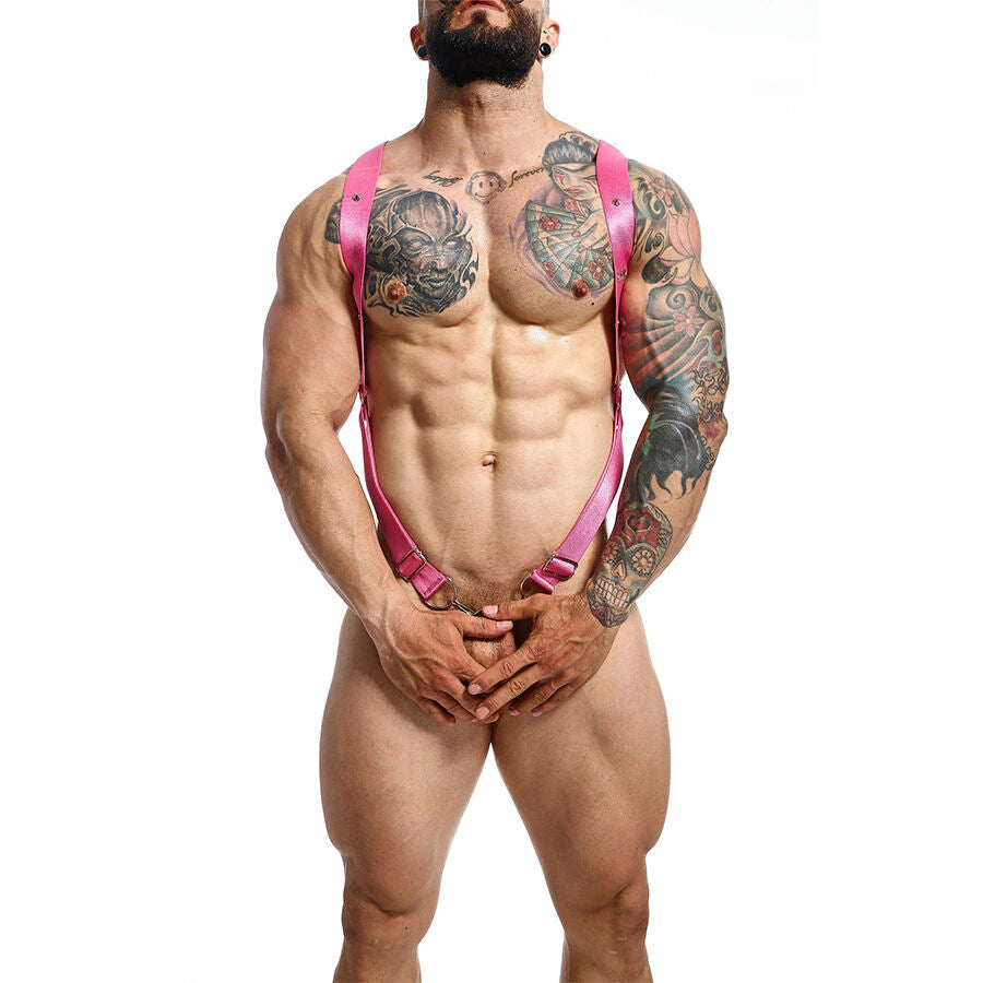 MOB Dngeon Cross Back Harness i rosa