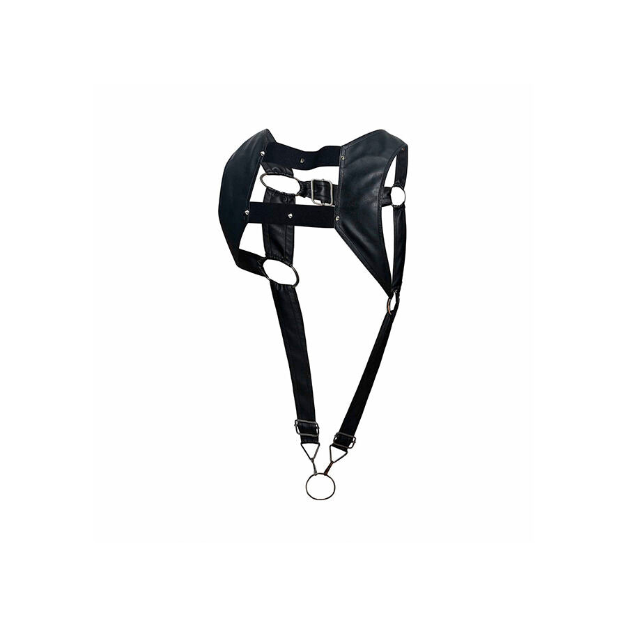 MOB DNGEON BLACK HARNESS med övre penisring