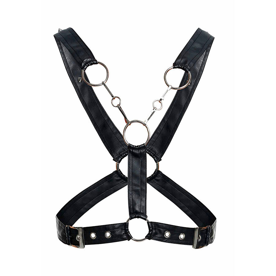 MOB - DNGEON CROSSED BLACK CHAIN HARNESS EN STORLEK
