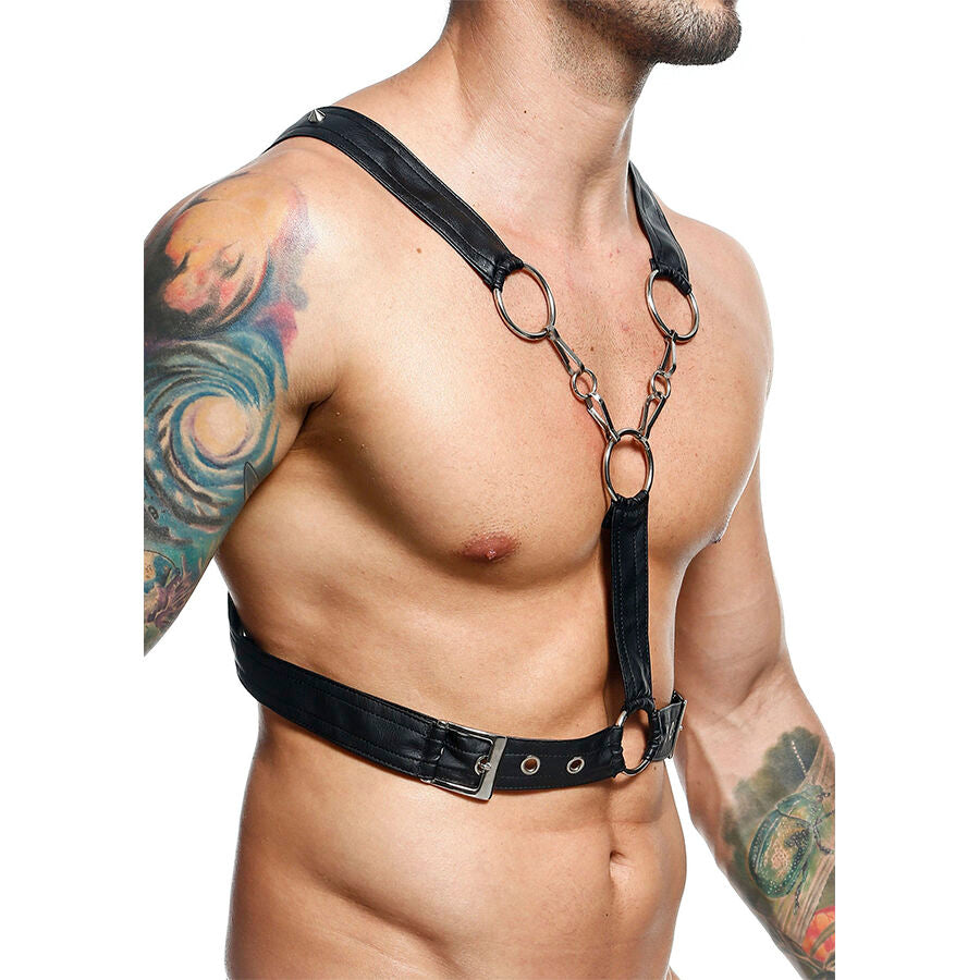 MOB - DNGEON CROSSED BLACK CHAIN HARNESS EN STORLEK