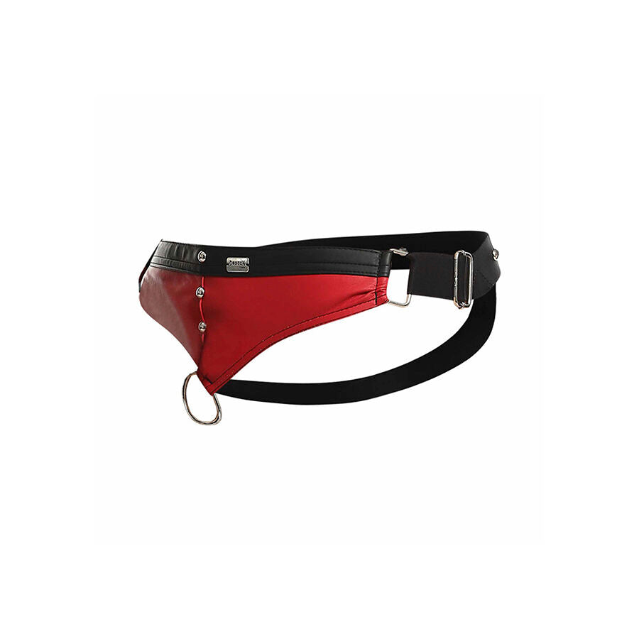 MOB - DNGEON JOCKSTRAP RÖD COCK RING EN STORLEK