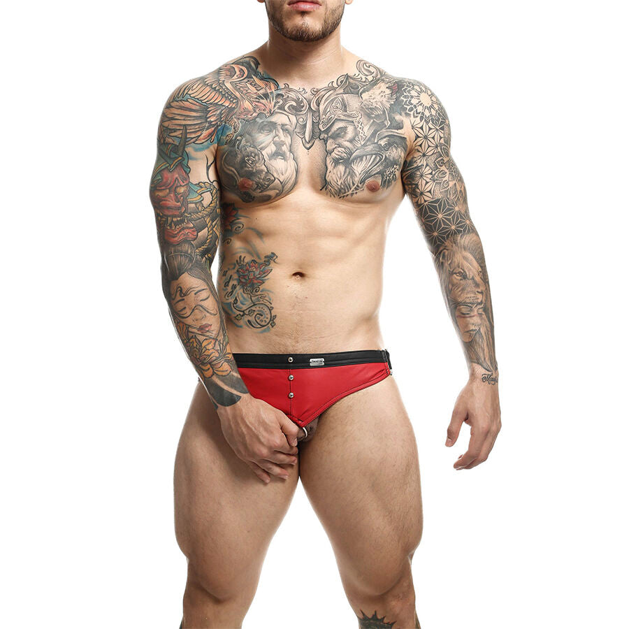 MOB - DNGEON JOCKSTRAP RÖD COCK RING EN STORLEK