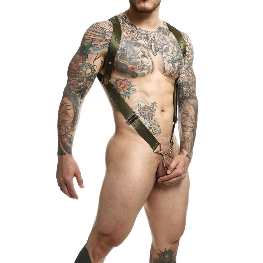MOB DNGEON GREEN STRAIGHT BACK HARNESS