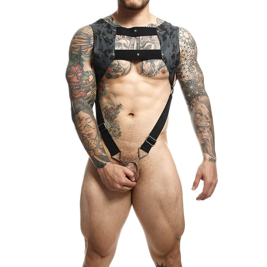 MOB DNGEON HARNESS med silver penisring