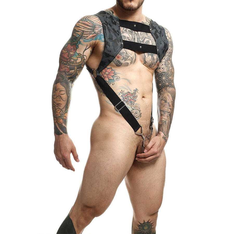 MOB DNGEON HARNESS med silver penisring