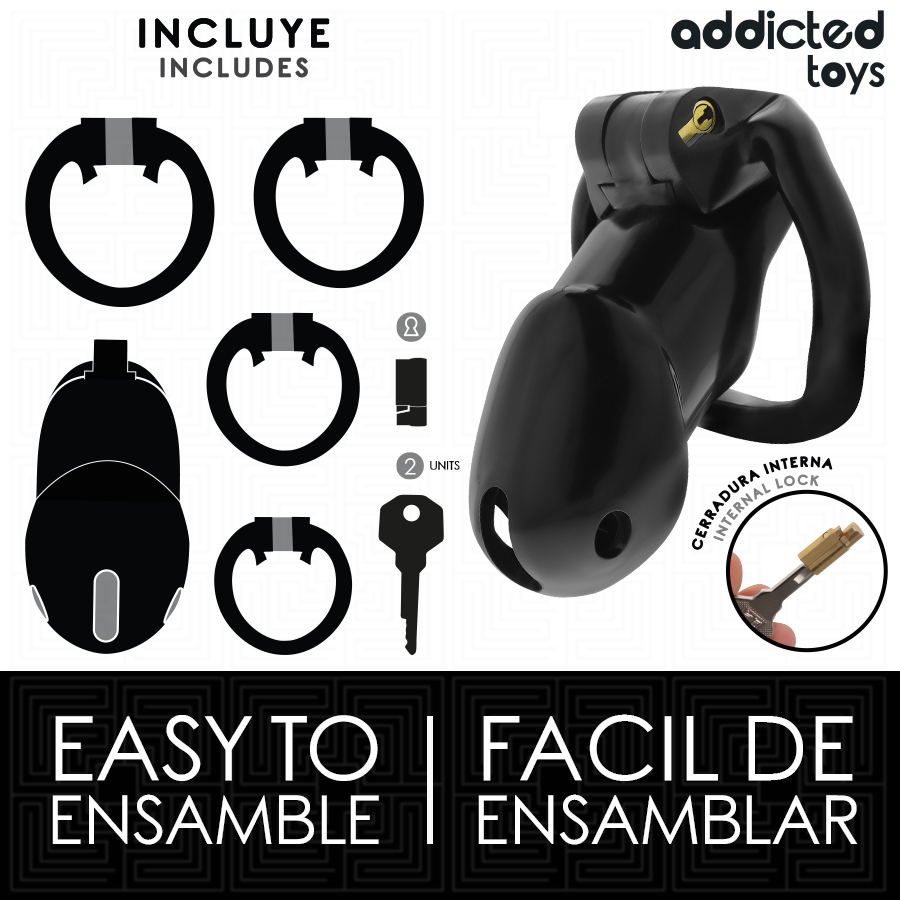 ADDICTED TOYS LOCKED Mindnight Cell kyskhetsbur storlek L