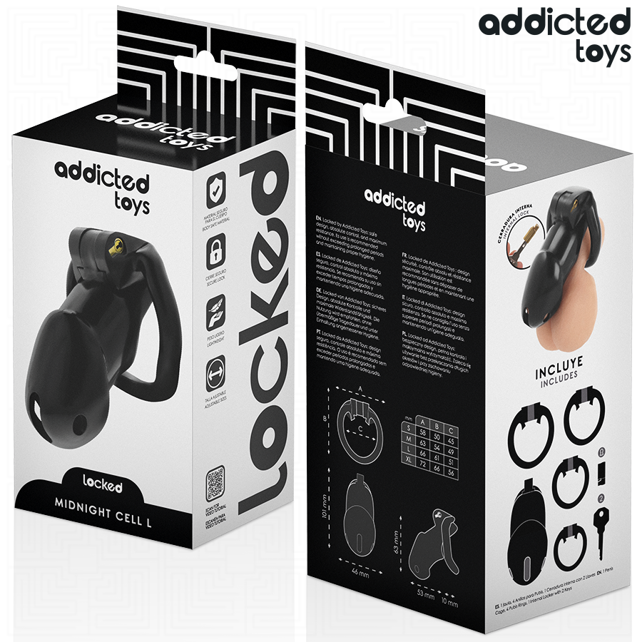 ADDICTED TOYS LOCKED Mindnight Cell kyskhetsbur storlek L