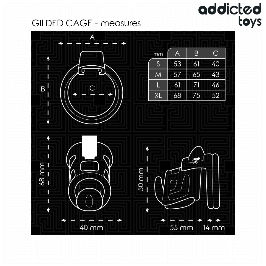 ADDICTED TOYS LOCKED - GILDEN CAGE SILIKON PENIS CAGE 8,5 CM