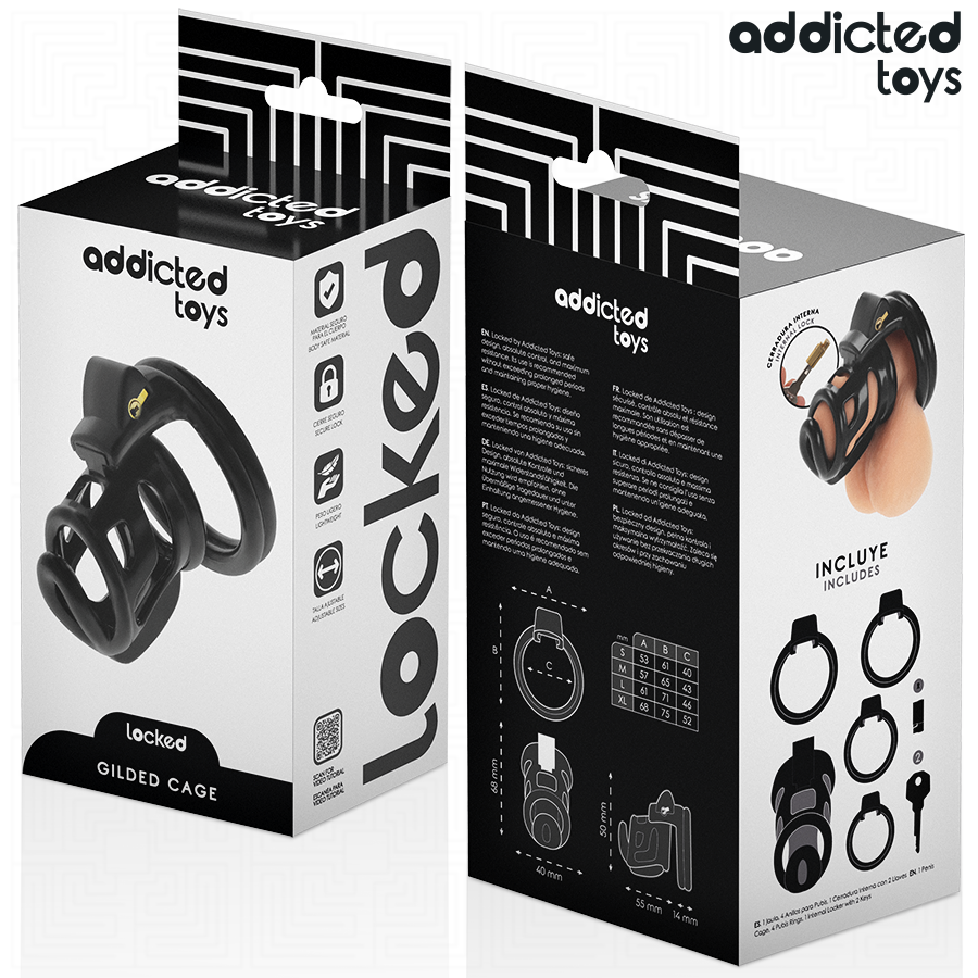 ADDICTED TOYS LOCKED - GILDEN CAGE SILIKON PENIS CAGE 8,5 CM