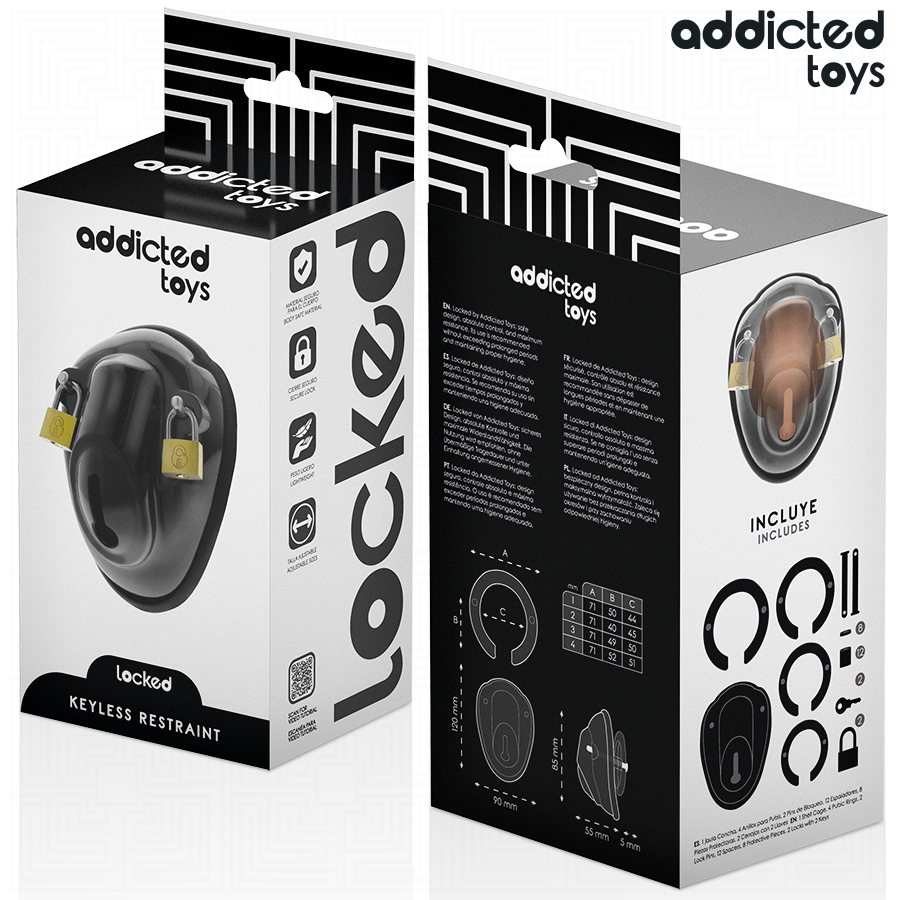 ADDICTED TOYS LOCKED - NYCKELFRI HÅLLANDE PENISBUR 11,5 CM
