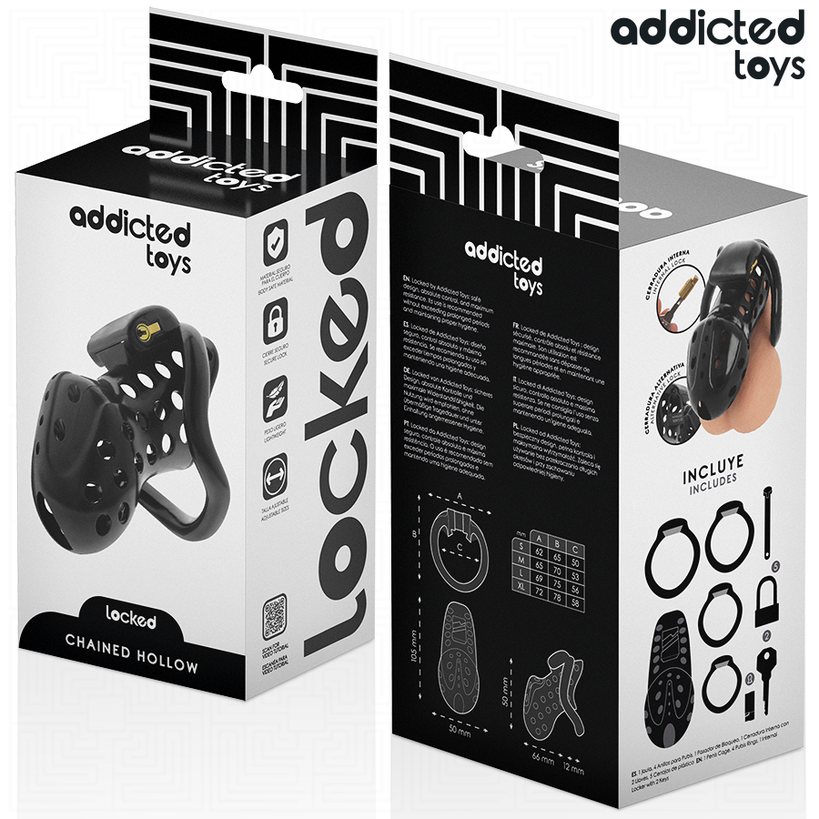 ADDICTED TOYS LOCKED - KEDJAD HÅL PENISBUR 10,5 CM