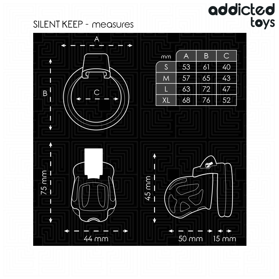 ADDICTED TOYS LOCKED - SILENT KEEP PENIS CAGE 7,5 CM