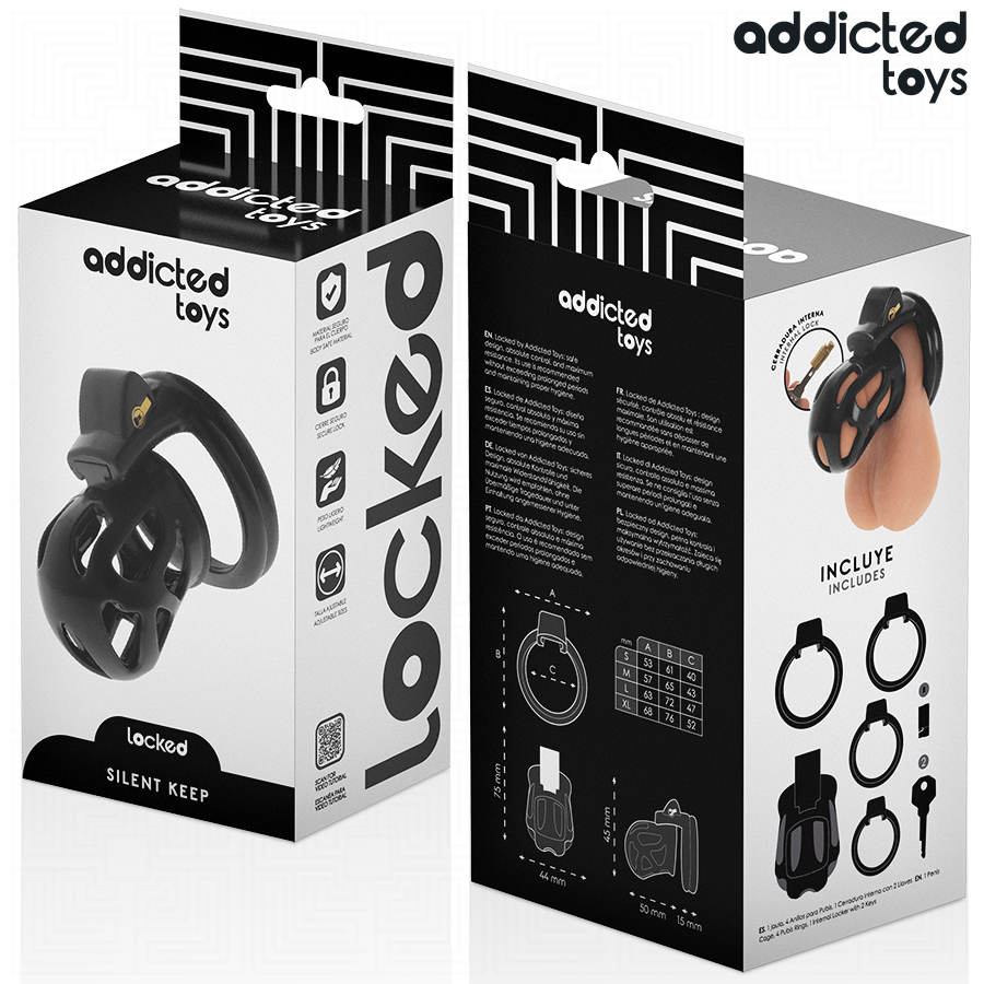 ADDICTED TOYS LOCKED - SILENT KEEP PENIS CAGE 7,5 CM