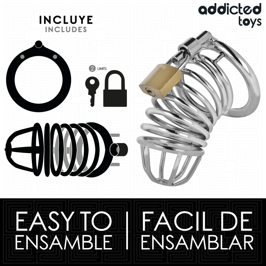ADDICTED TOYS LOCKED - METALLKORG FÖR PENIS 4 CM STORLEK S