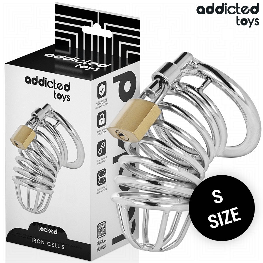 ADDICTED TOYS LOCKED - METALLKORG FÖR PENIS 4 CM STORLEK S