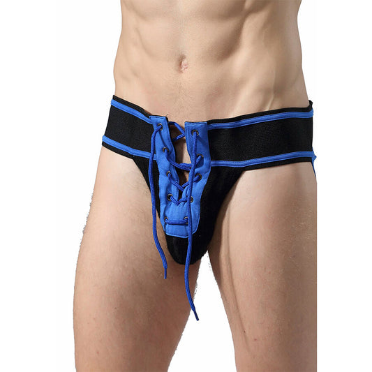 MOB - FETISH JOCKSTRAP FOOTBALL BLUE STORLEK XL