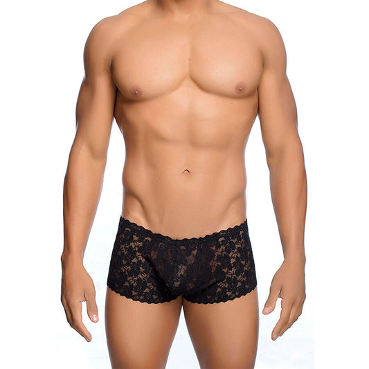 Svart spets boxer för män i storlek L/XL