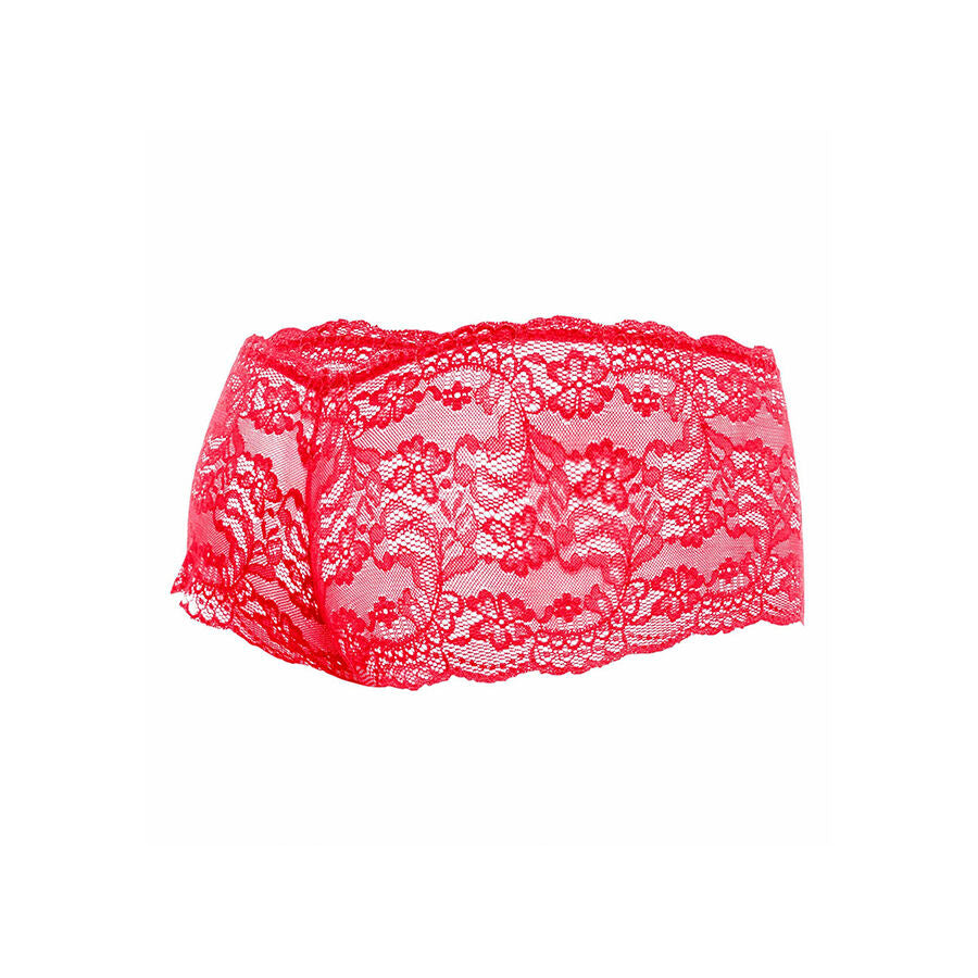 Röd spetsboxer för män i storlek L/XL