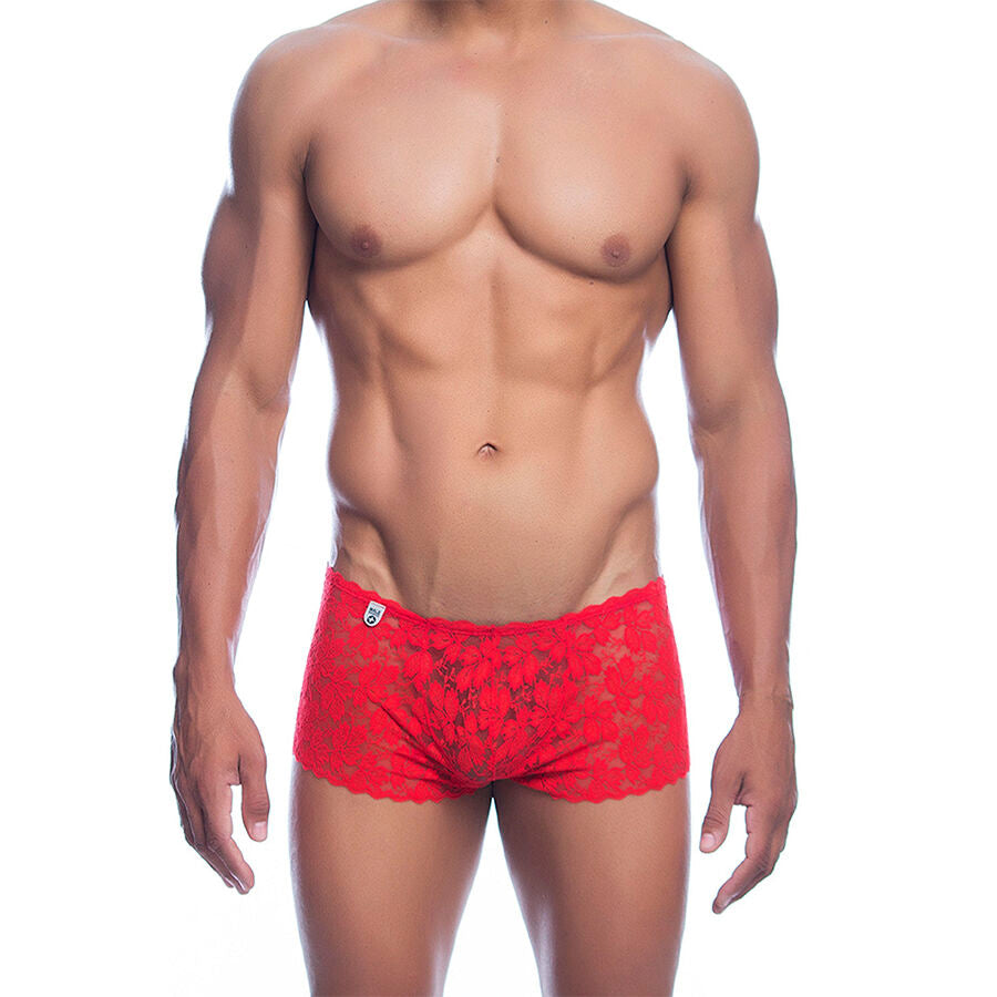 Röd spetsboxer för män i storlek L/XL