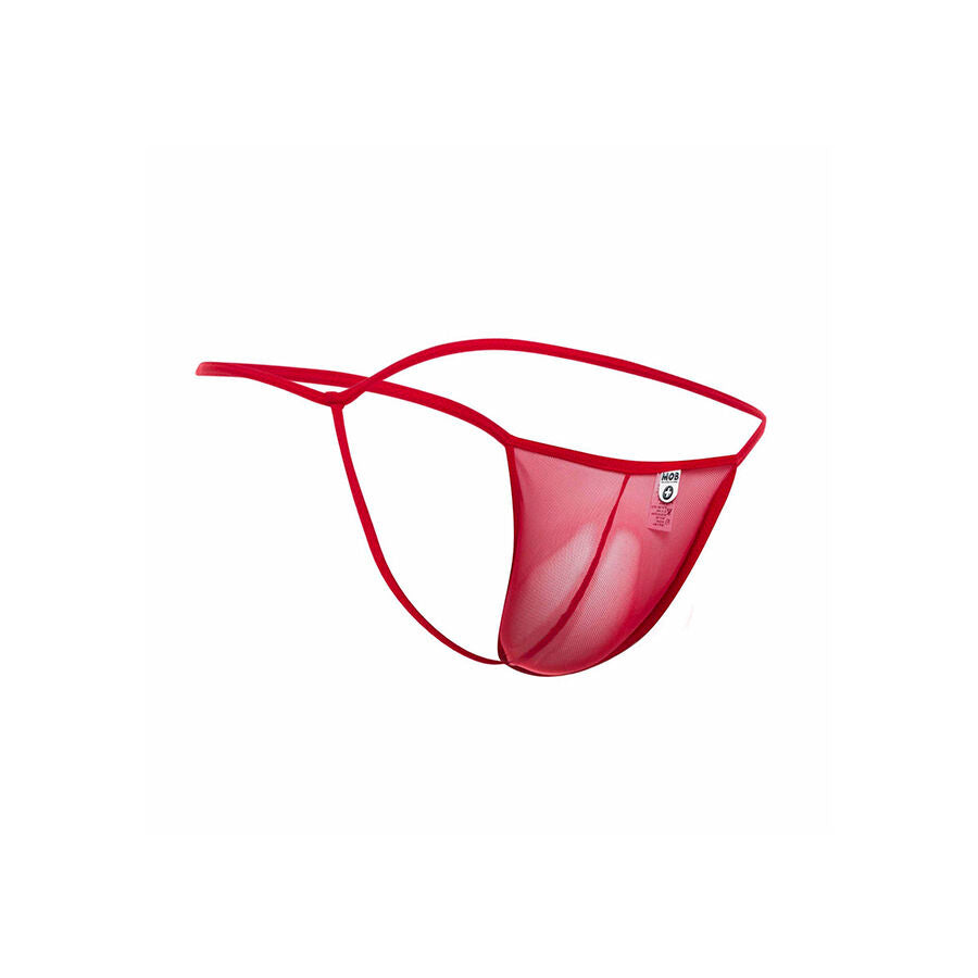 MOB - RÖD T-SHAPED TRANSPARENT THONG STORLEK S/M