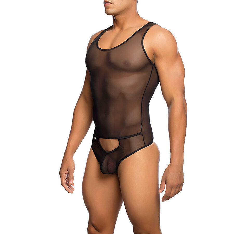 MOB - Transparent svart bodysheer storlek L/XL