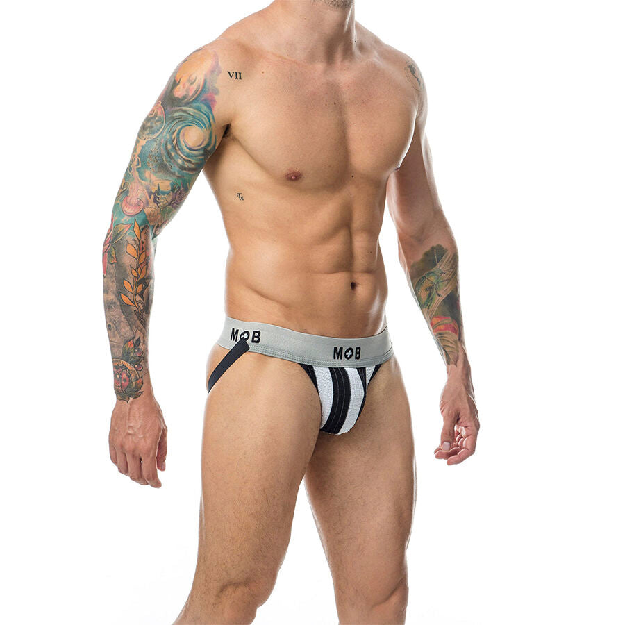 MOB - CLASSIC STRIPE WHITE JOCK STORLEK S
