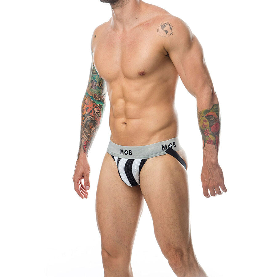 MOB - CLASSIC STRIPE WHITE JOCK STORLEK S