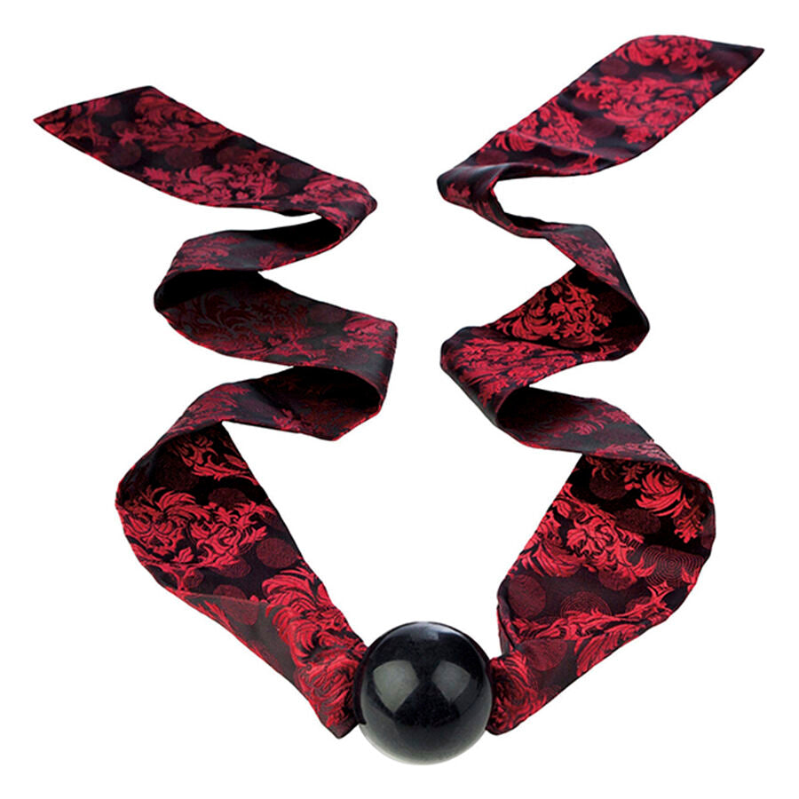 CALEXOTICS - SCANDAL BALL GAG MED SVART/RÖD SLÖJA