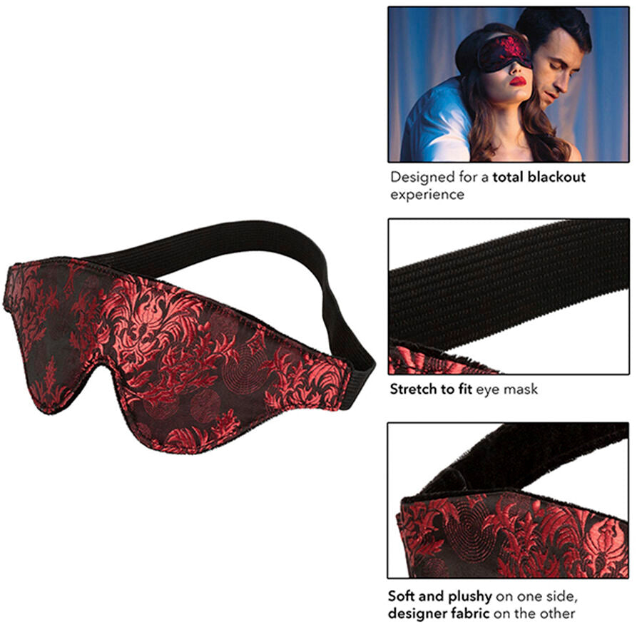 CALEXOTICS - SCANDAL OPAQUE ÖGONMASK MED RÖDA DETALJER