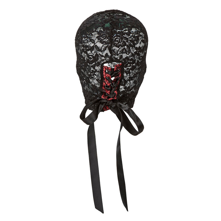 CALEXOTICS - SCANDAL BLACK LACE BALALAVA MED BOW