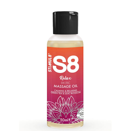 STIMUL8 S8 Relax erotisk massageolja med grönt te 50 ml