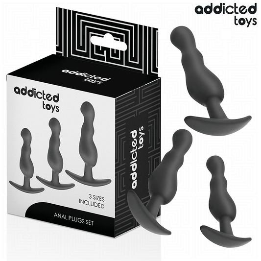 Set med 3 analpluggar i silikon från ADDICTED TOYS