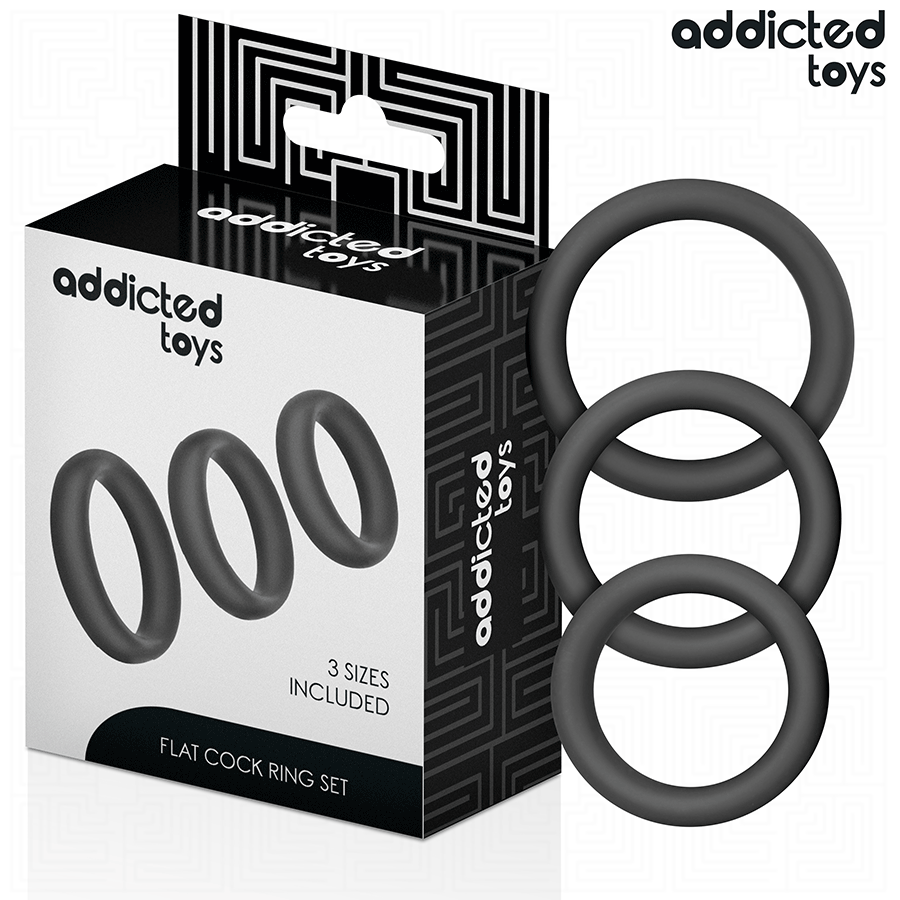 Set av plana silikonringar från ADDICTED TOYS