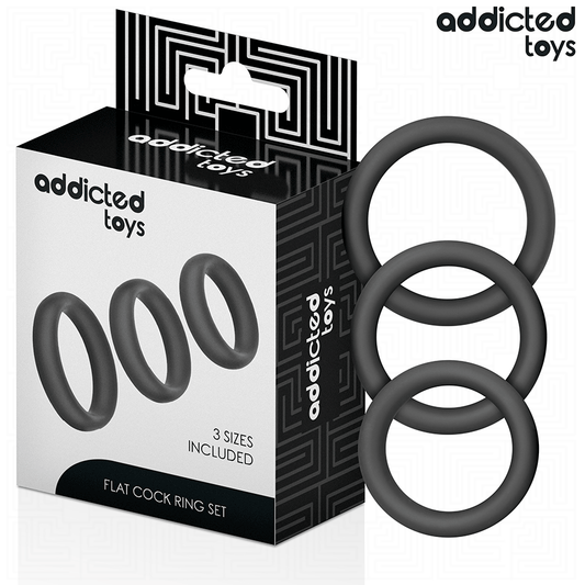 Set av plana silikonringar från ADDICTED TOYS