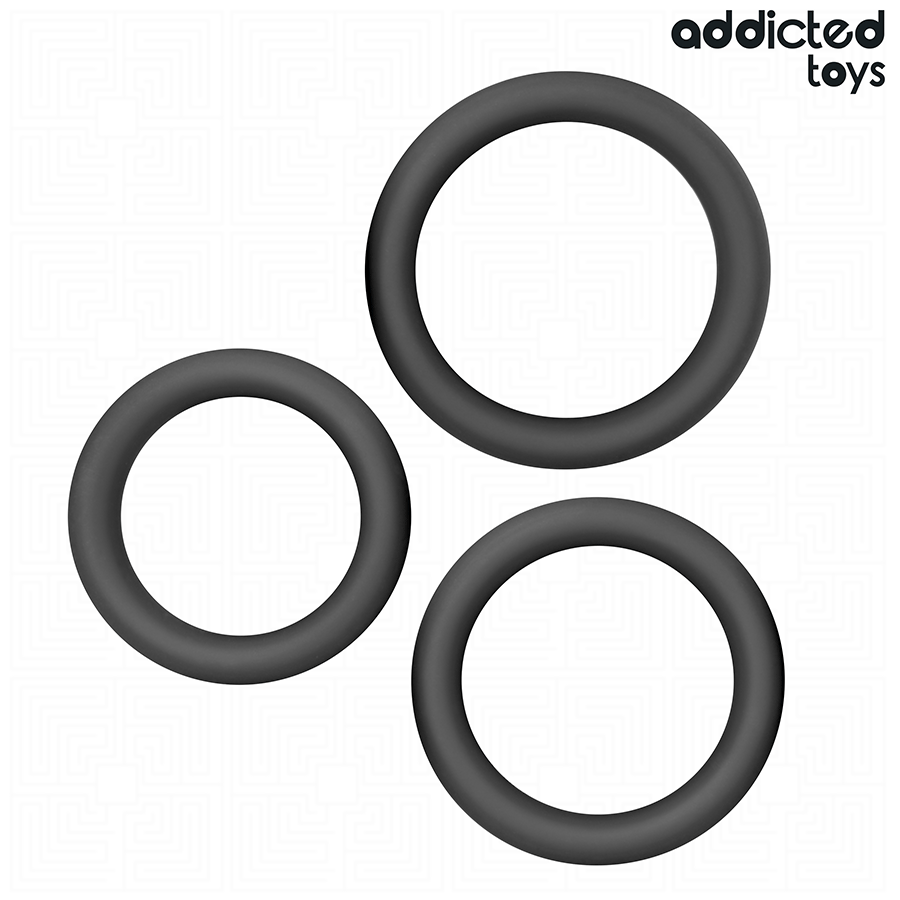 Set av plana silikonringar från ADDICTED TOYS