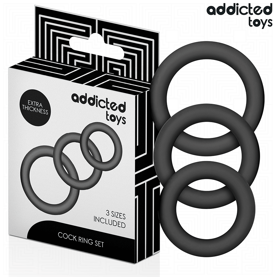 Set av silikonringar från Addicted Toys