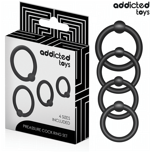 Set av tryckringar i silikon från Addicted Toys