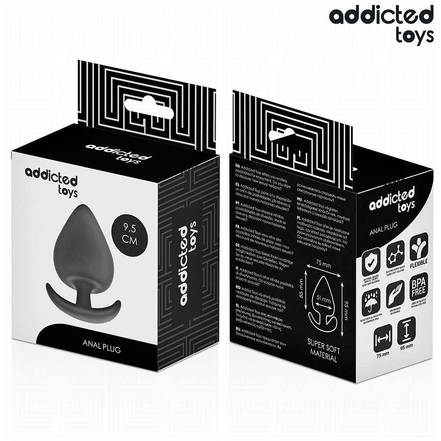 ADDICTED TOYS anal plugg i silikon, storlek XL 9.5 cm