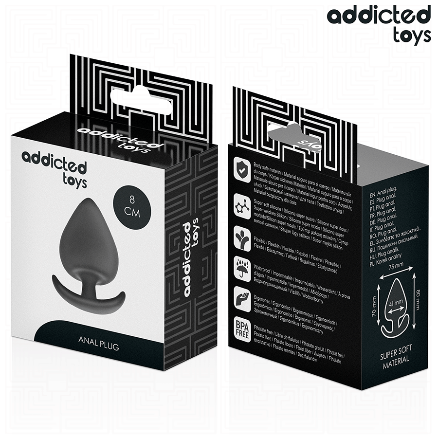 ADDICTED TOYS analplugg silikon storlek L 8 cm