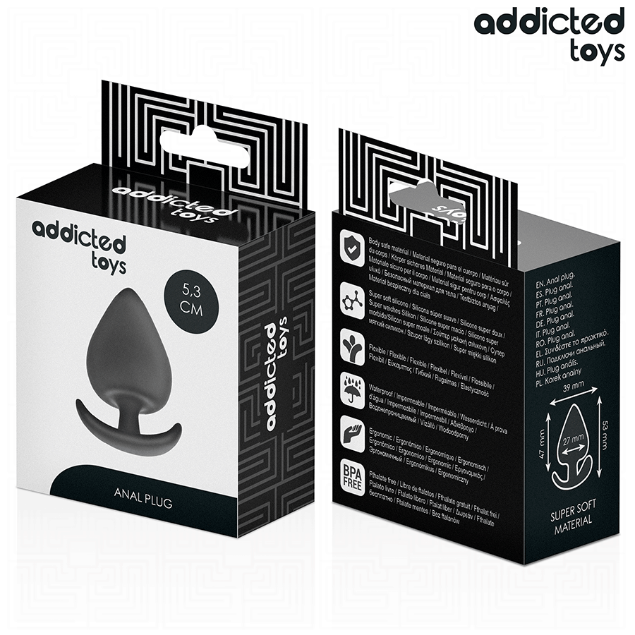 Addicted Toys analplugg i silikon, storlek S 5.3 cm