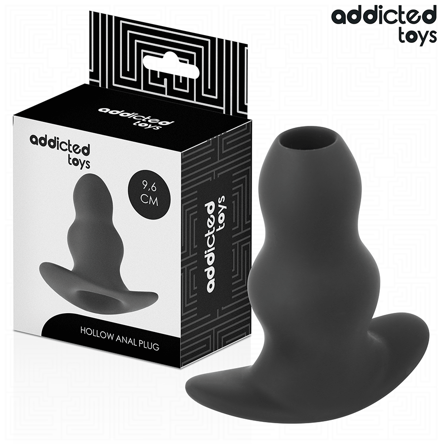 Addicted Toys hallow anal plug i silikon, 9.6 cm