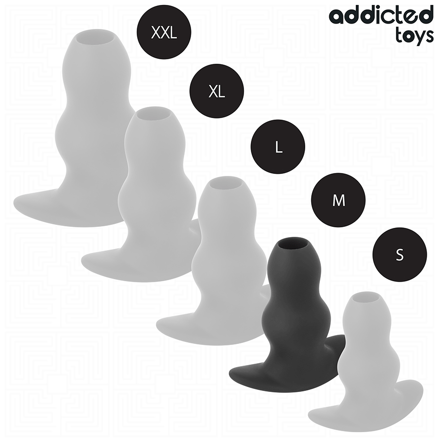 Addicted Toys hallow anal plug i silikon, 9.6 cm