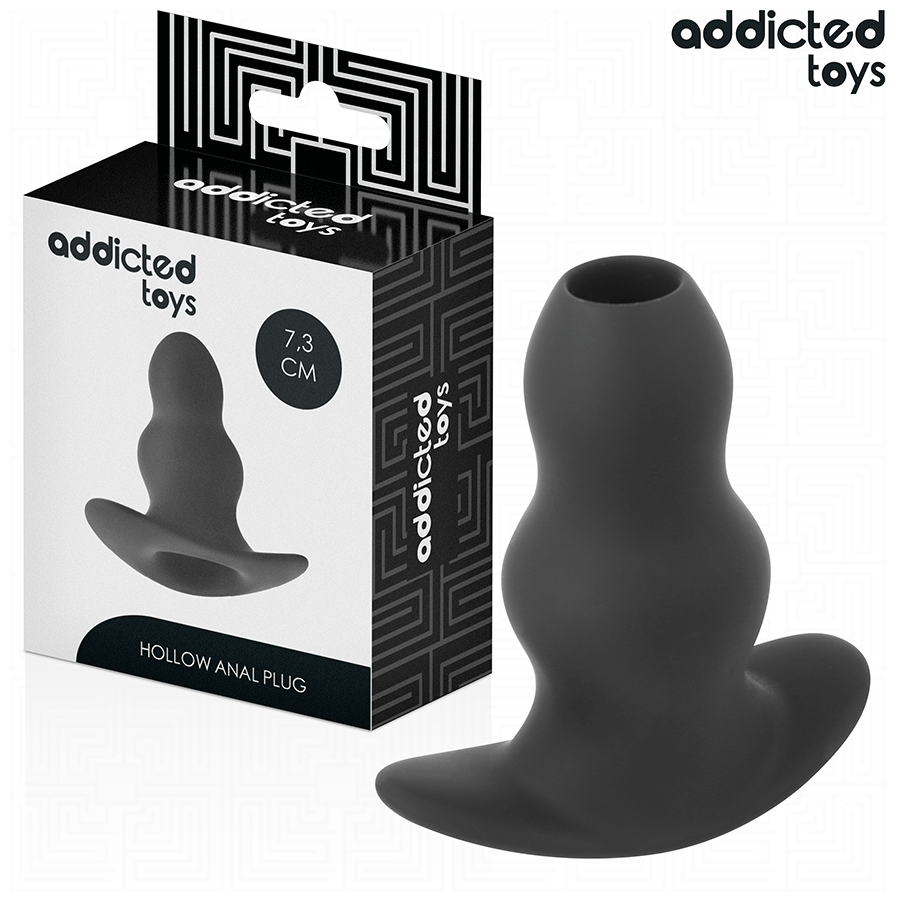 Addicted Toys hallow anal plug i silikon, storlek S 7.3 cm